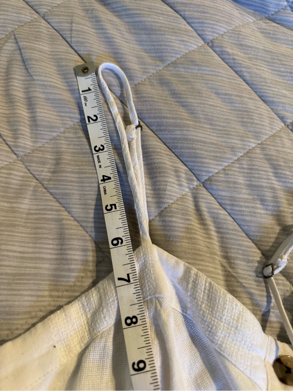Universal Thread White Textured Button Front Sundress - Picture 10 of 14